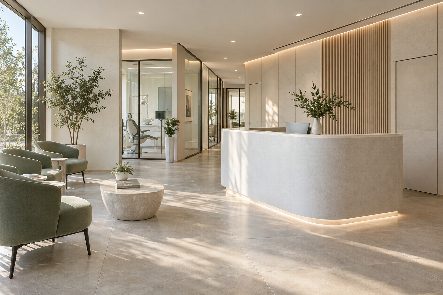 Clinics & care environments — illustrative interior concept