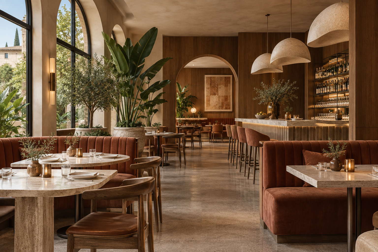 Restaurants, cafés & hospitality — illustrative interior concept